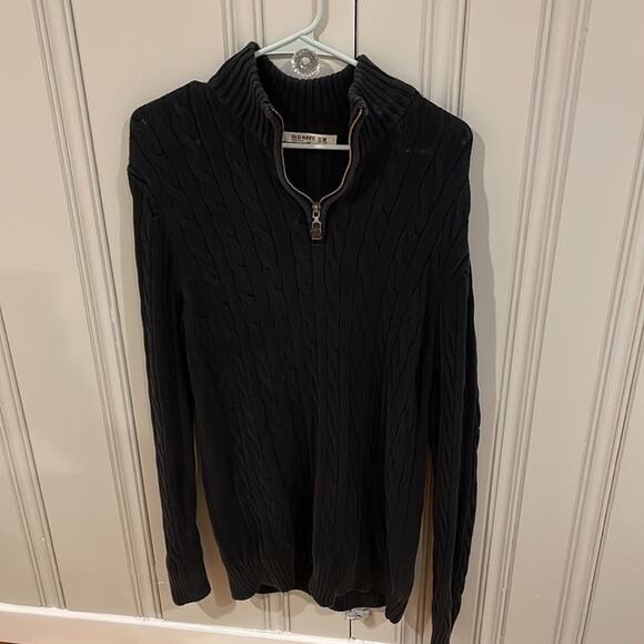 Old navy black quarter zip sweater medium - Picture 8 of 8